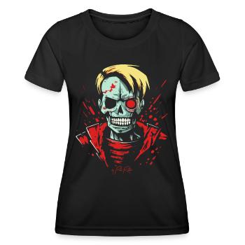Bienvenue dans les années 80 avec les zombies - T-shirt sport Femme - noir - Devant - AI Model Female 172 light (172cm)