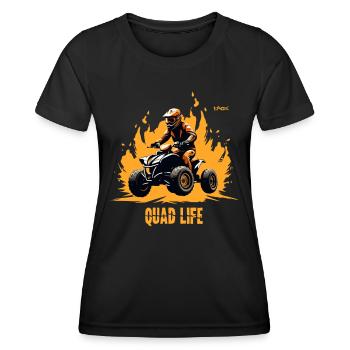 Quad Life: Motorcycle Motocross - Women's Functional T-Shirt - black - Front - AI Model Female 172 light (172cm)