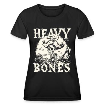 Heavy Bones : Trésor de pirate et Pirate - T-shirt sport Femme - noir - Devant - AI Model Female 172 light (172cm)