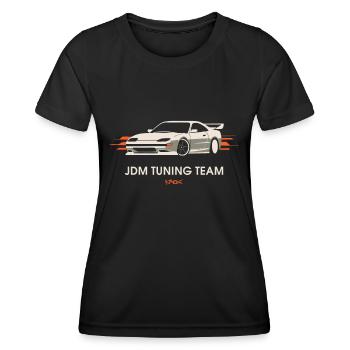 L’équipe de tuning JDM - T-shirt sport Femme - noir - Devant - AI Model Female 172 light (172cm)