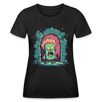 Kleiner Verlies Mann - Frauen Funktions-T-Shirt - Schwarz - Vorne - AI Model Female 172 light (172cm)