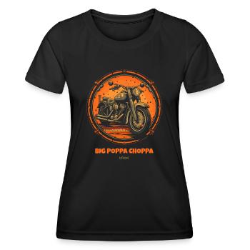 Big Papa Chopper Motorcycle Bike - Women's Functional T-Shirt - black - Front - AI Model Female 172 light (172cm)