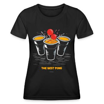 Le meilleur pong est le beer pong - T-shirt sport Femme - noir - Devant - AI Model Female 172 light (172cm)