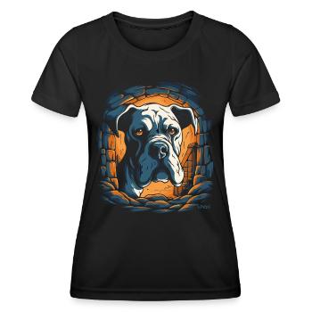 Le chien de donjon cool - T-shirt sport Femme - noir - Devant - AI Model Female 172 light (172cm)