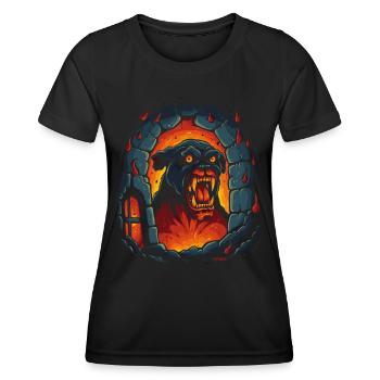 Hellhound, le Chien du Donjon de l’Enfer - T-shirt sport Femme - noir - Devant - AI Model Female 172 light (172cm)