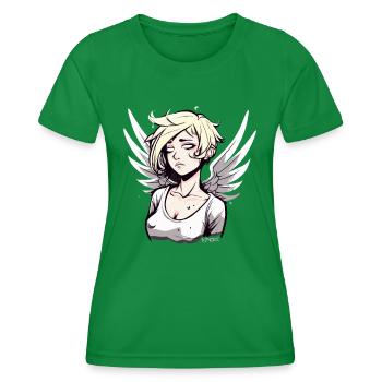 Anime alternatif Angel Girl - T-shirt sport Femme - vert - Devant - AI Model Female 172 dark (172cm)