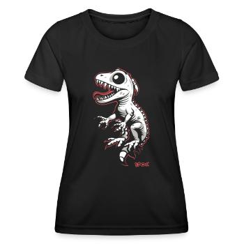 Drôle Cool Gris Lézard Blanc - T-shirt sport Femme - noir - Devant - AI Model Female 172 light (172cm)
