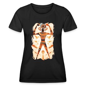 Culture ancienne : peintures rupestres - T-shirt sport Femme - noir - Devant - AI Model Female 172 light (172cm)
