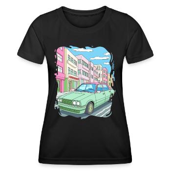 Candy Colored Road Cruiser Car - Women's Functional T-Shirt - black - Front - AI Model Female 172 light (172cm)