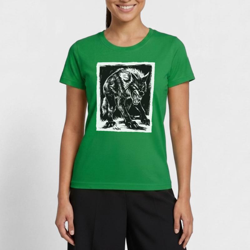 Böser Horror-Werwolf oder Wolf Frauen Funktions-T-Shirt