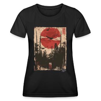 Style de propagande : Révolution de la nature - T-shirt sport Femme - noir - Devant - AI Model Female 172 light (172cm)