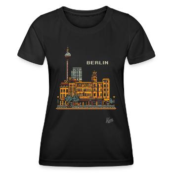 Pixel Berlin - Women's Functional T-Shirt - black - Front - AI Model Female 172 light (172cm)