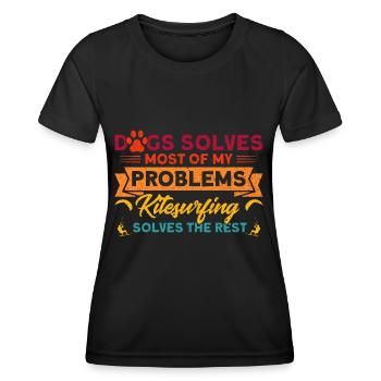 Kiteboarder Kitesurfer Kiten Kiteboard Geschenk - Frauen Funktions-T-Shirt - Schwarz - Vorne - AI Model Female 172 light (172cm)