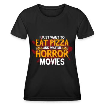 film d’horreur film d’horreur film d’horreur cadeau - T-shirt sport Femme - noir - Devant - AI Model Female 172 light (172cm)