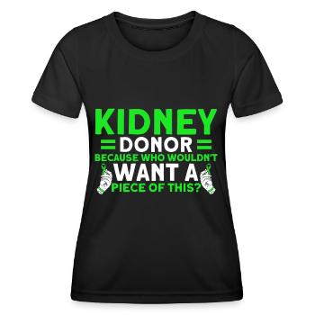 Operation Transplantiert Organtransplantation - Frauen Funktions-T-Shirt - Schwarz - Vorne - AI Model Female 172 light (172cm)