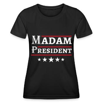 Frau Präsidentin 2024 - Frauen Funktions-T-Shirt - Schwarz - Vorne - AI Model Female 172 light (172cm)