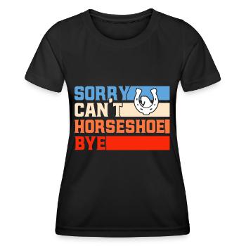 Hufeisen-Wurfspiel Hufeisen-Werfen Hufeisen-Werfen - Frauen Funktions-T-Shirt - Schwarz - Vorne - AI Model Female 172 light (172cm)