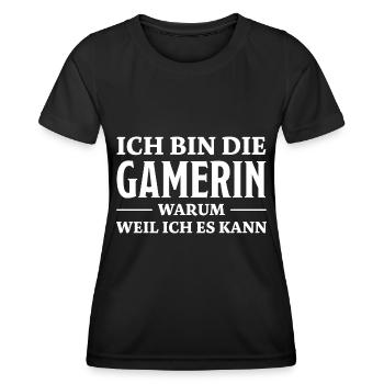 Gamerin Spruch Videospiel Sprüche Gamerin Geschenk - Frauen Funktions-T-Shirt - Schwarz - Vorne - AI Model Female 172 light (172cm)