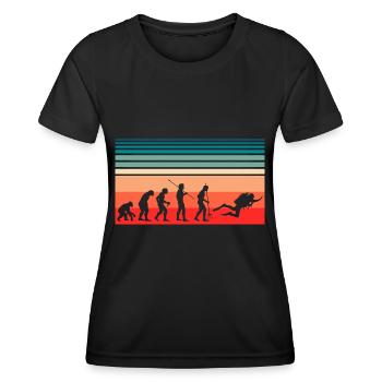 Evolution Diving - Women's Functional T-Shirt - black - Front - AI Model Female 172 light (172cm)