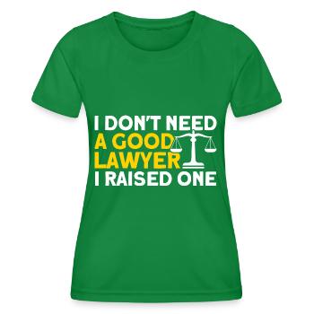 Rechtsanwalt Jura Student Juristische Fakultät Ges - Frauen Funktions-T-Shirt - Kelly Green - Vorne - AI Model Female 172 dark (172cm)