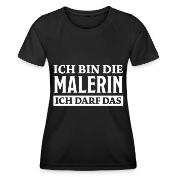 Malerin Spruch Malermeister Beruf Malerin Geschenk - Frauen Funktions-T-Shirt - Schwarz - Vorne - AI Model Female 172 light (172cm)