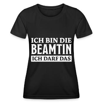 Beamtin Spruch Verbeamtung Büro Beamtin Geschenk - Frauen Funktions-T-Shirt - Schwarz - Vorne - AI Model Female 172 light (172cm)