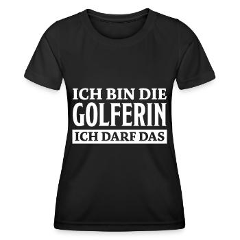 Golferin Minigolf Golf Spruch Golferin Geschenk - Frauen Funktions-T-Shirt - Schwarz - Vorne - AI Model Female 172 light (172cm)