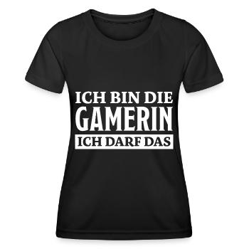 Gamerin Spruch Videospiel Sprüche Gamerin Geschenk - Frauen Funktions-T-Shirt - Schwarz - Vorne - AI Model Female 172 light (172cm)