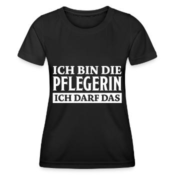 Pflegerin Spruch Pflegekraft Pflegerin Geschenk - Frauen Funktions-T-Shirt - Schwarz - Vorne - AI Model Female 172 light (172cm)
