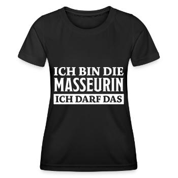 Masseurin Spruch Beruf Massage Masseurin Geschenk - Frauen Funktions-T-Shirt - Schwarz - Vorne - AI Model Female 172 light (172cm)