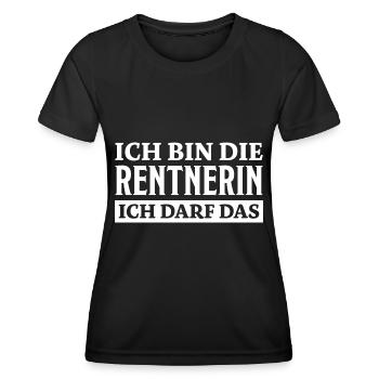 Rentnerin Spruch Ruhestand Oma Rentnerin Geschenk - Frauen Funktions-T-Shirt - Schwarz - Vorne - AI Model Female 172 light (172cm)