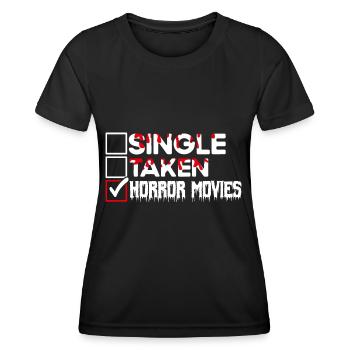 Horrorfilm Horrorfilm Slasher Film Geschenk - Frauen Funktions-T-Shirt - Schwarz - Vorne - AI Model Female 172 light (172cm)