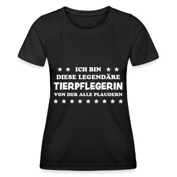 Tierpflegerin Lustig Spruch Tierpflegerin Geschenk - Frauen Funktions-T-Shirt - Schwarz - Vorne - AI Model Female 172 light (172cm)