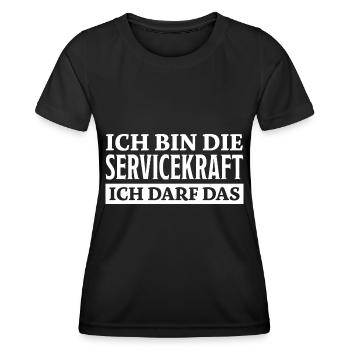 Servicekraft Spruch Lustiges Servicekraft Geschenk - Frauen Funktions-T-Shirt - Schwarz - Vorne - AI Model Female 172 light (172cm)