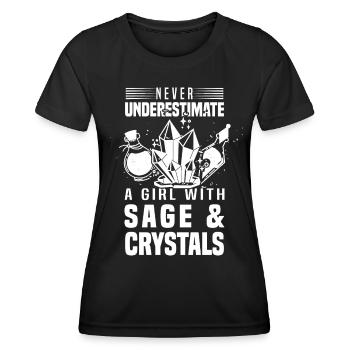 Sorcières - T-shirt sport Femme - noir - Devant - AI Model Female 172 light (172cm)