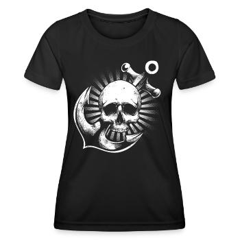 Pirate Anchor - Women's Functional T-Shirt - black - Front - AI Model Female 172 light (172cm)