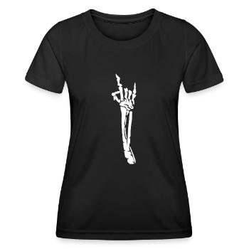 Squelette de corne du diable - T-shirt sport Femme - noir - Devant - AI Model Female 172 light (172cm)
