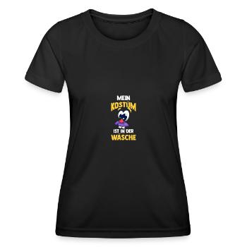 Costume de carnaval Carnaval - T-shirt sport Femme - noir - Devant - AI Model Female 172 light (172cm)