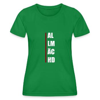 Franken Fränkisch Heimat Geschenk - Frauen Funktions-T-Shirt - Kelly Green - Vorne - AI Model Female 172 dark (172cm)