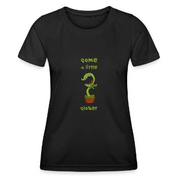Plante carnivore Halloween Carnivore - T-shirt sport Femme - noir - Devant - AI Model Female 172 light (172cm)