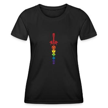 Cadeau jeu de rôle - T-shirt sport Femme - noir - Devant - AI Model Female 172 light (172cm)