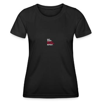 Producteur de cerises Passionné de verger - T-shirt sport Femme - noir - Devant - AI Model Female 172 light (172cm)