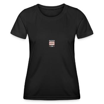 Retro Tonband Musik Nostalgie Vintage - Frauen Funktions-T-Shirt - Schwarz - Vorne - AI Model Female 172 light (172cm)