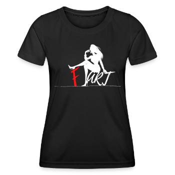 F. Art - Frauen Funktions-T-Shirt - Schwarz - Vorne - AI Model Female 172 light (172cm)