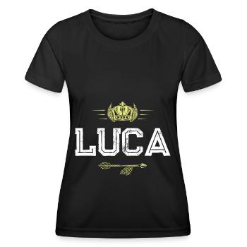 Luca - T-shirt sport Femme - noir - Devant - AI Model Female 172 light (172cm)