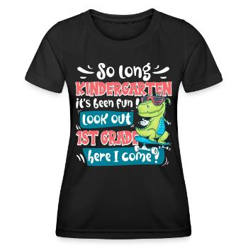 Fin De La Maternelle Rentrée Primaire Enfant - T-shirt sport Femme - noir - Devant - AI Model Female 172 light (172cm)