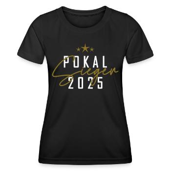 Pokalsieger 2025 - Frauen Funktions-T-Shirt - Schwarz - Vorne - AI Model Female 172 light (172cm)