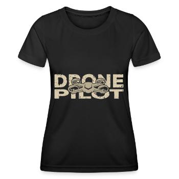 Drone Drone Drone Quadcopter Birthday - Women's Functional T-Shirt - black - Front - AI Model Female 172 light (172cm)