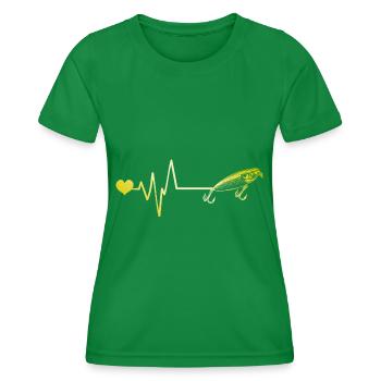 Angelhaken Puls - Frauen Funktions-T-Shirt - Kelly Green - Vorne - AI Model Female 172 dark (172cm)