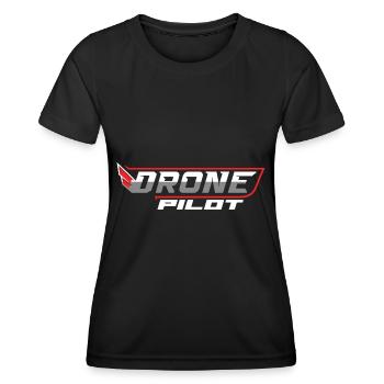 Drohnenpilot Whoop Copter FPV UAS Pilot Drone - Women's Functional T-Shirt - black - Front - AI Model Female 172 light (172cm)